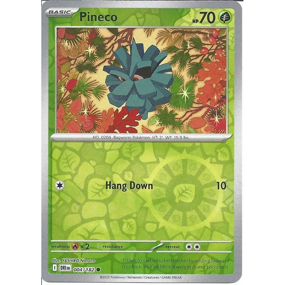 Pineco Reverse Holo 004/182