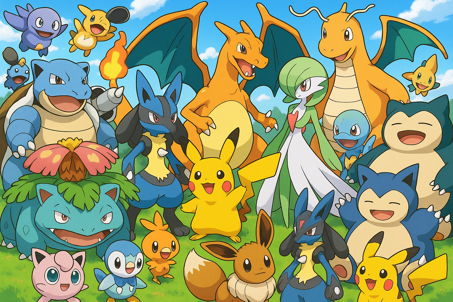 many Pokemon all together