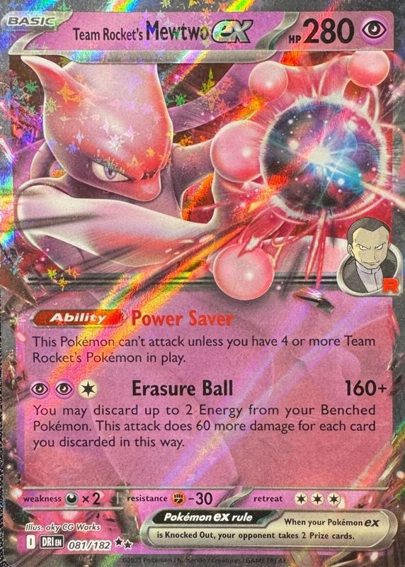 Destined Rivals Team Rockets Mewtwo EX 081/182
