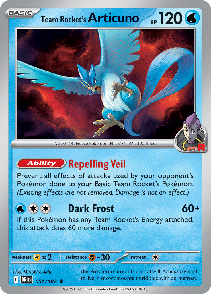 Team Rockets Articuno 051/182